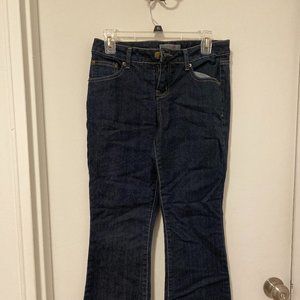 Straight Leg Dark Blue Jeans, Size 4P